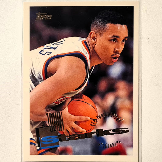 John Starks 1995 Topps #115 NBA Basketball New York Knicks excellent sleeved
