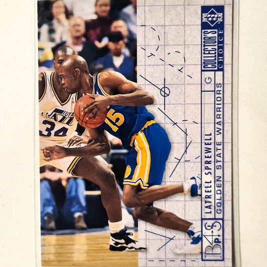 Lattrell Sprewell 1994 Upper-Deck Blueprint #380 NBA Basketball Golden State Warriors Excellent sleeved