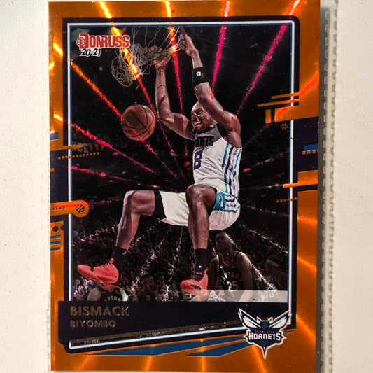 Bismack Biyombo 2020-21 Panini Donruss orange Laser #124 NBA Basketball Charlotte Hornets Excellent sleeved