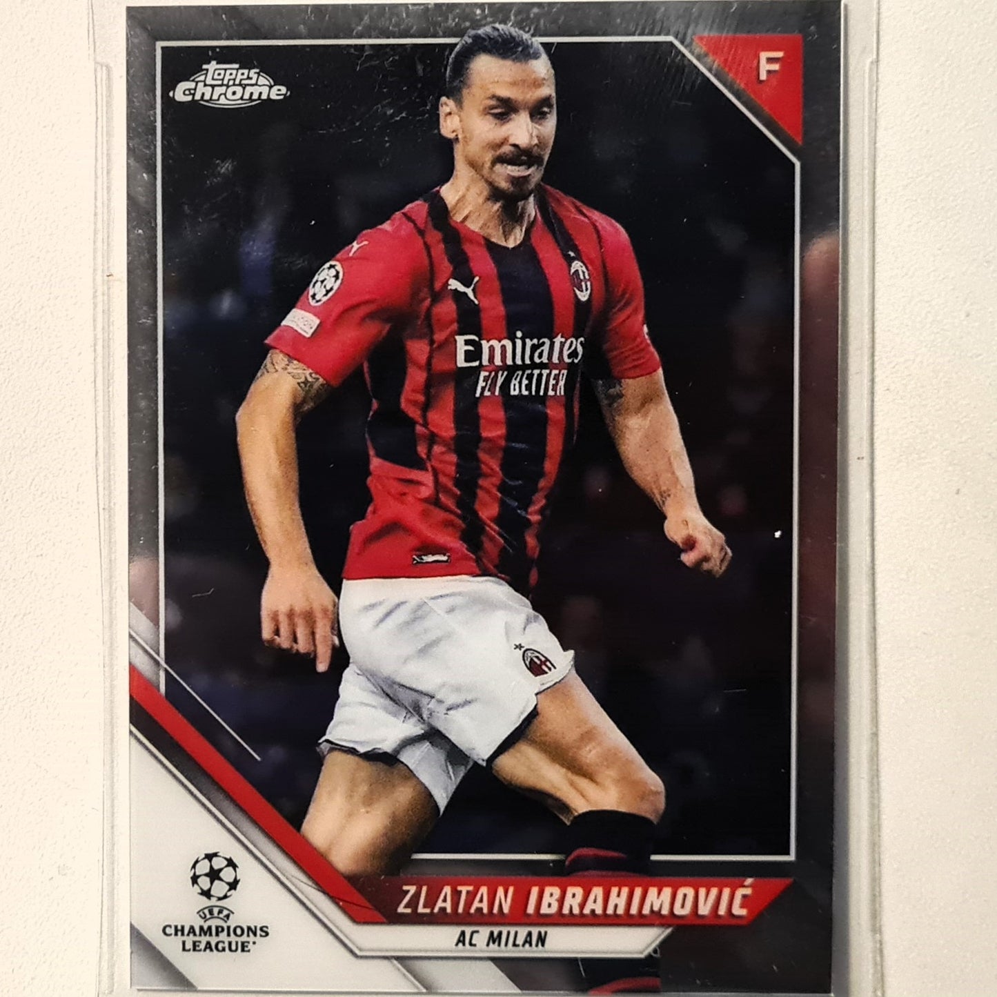 Zlatan Ibrahimović 2022 Topps Chrome Champions League  #116 Soccer Football AC Milan mint sleeved