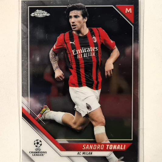 Sandro Tonali 2022 Topps Chrome Champions League #147 Soccer Football AC Milan mint sleeved