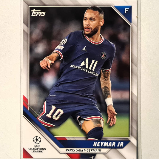 Neymar Jr 2022 Topps Chrome Champions League #150 Soccer Football Paris Saint-Germain mint sleeved