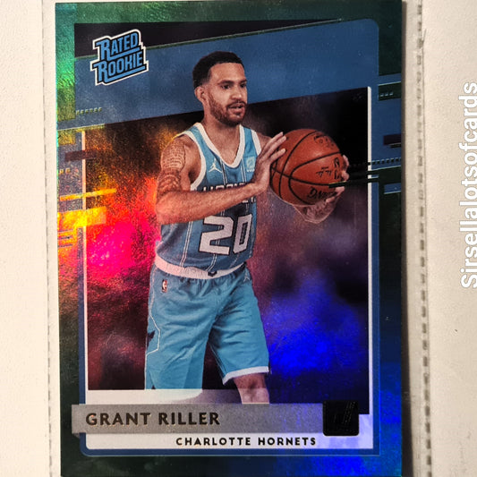 Grant Riller 2020-21 Panini Rated Rookie RC Green Holo  #250 NBA Basketball Charlotte Hornets Very good sleeved