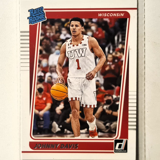 Johnny Davis 2022 Panini Rated Rookie RC #14 NBA Basketball Wisconsin Excellent sleeved