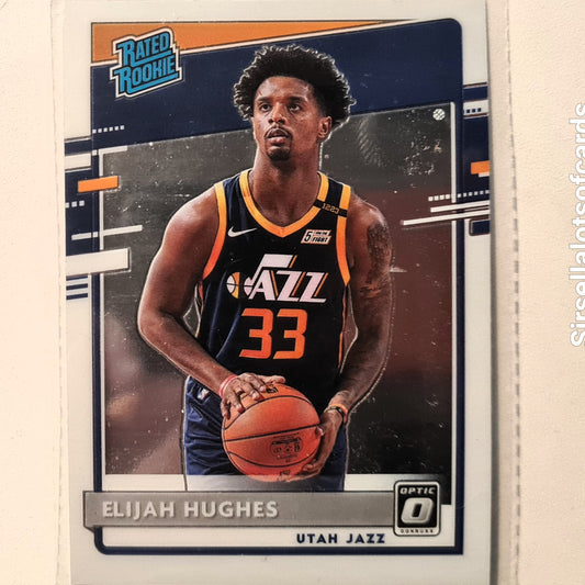 Elijah Hughes 2020-21 Panini Donruss Optic Rated Rookie RC #192 NBA Basketball Utah Jazz Excellent sleeved