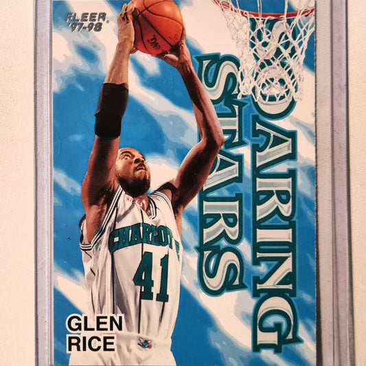 Glen Rice 1998 Fleer 97-98 Soaring Stars 15 of 20 SS NBA Basketball Charlotte Hornets Excellent Sleeved