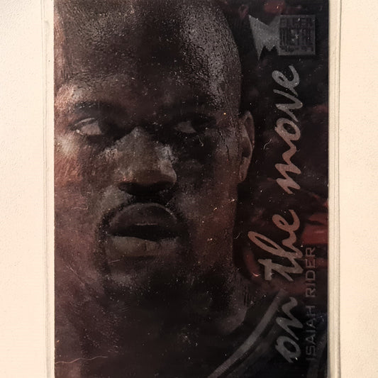 Isaiah Rider 1996 Fleer Metal 96-97 on the move #120 NBA Basketball Portland Trail Blazers Excellent Sleeved