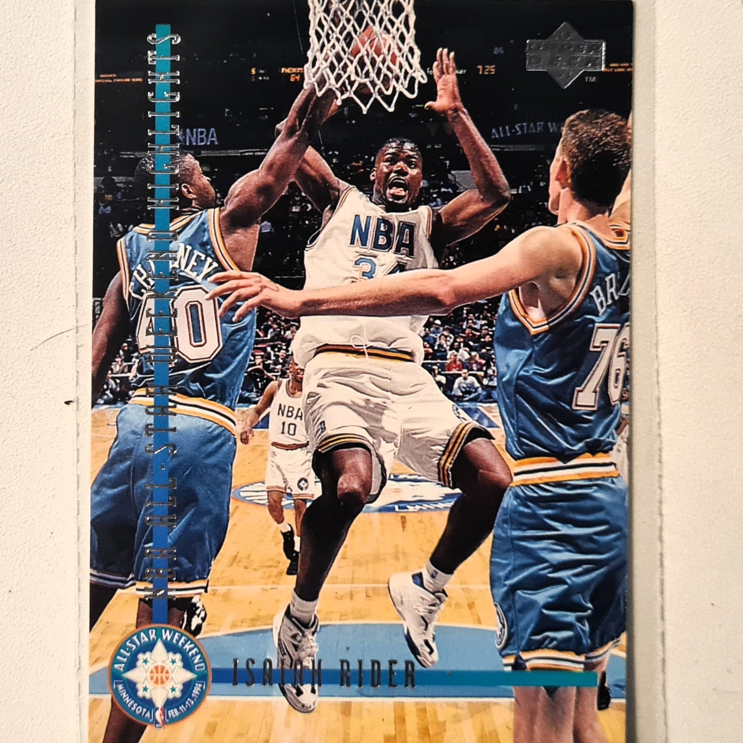 Isaiah Rider 1994 Upper-Deck all star Rookie game RC #191 NBA Basketball Minnesota Timberwolves Excellent Sleeved