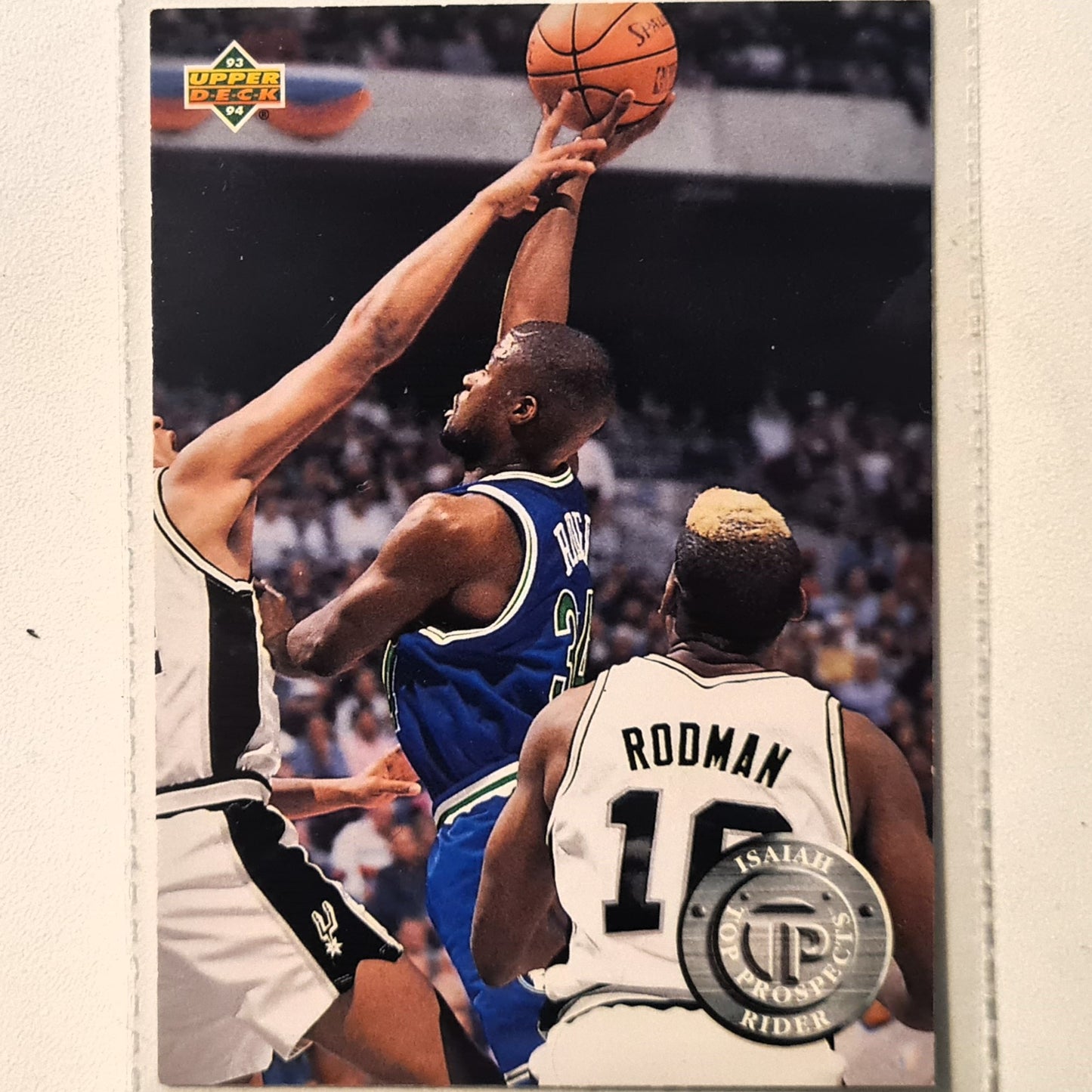 Isaiah Rider 1995 Upper-Deck Top Prospect Rookie RC #488 NBA Basketball Minnesota Timberwolves Very good Sleeved