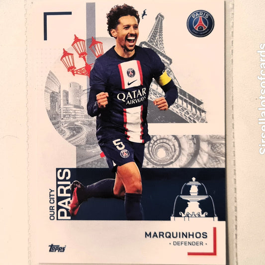 Marquinhos 2023 Topps Paris Saint Germain curated set #33 Soccer Football Paris Saint Germain Excellent Sleeved