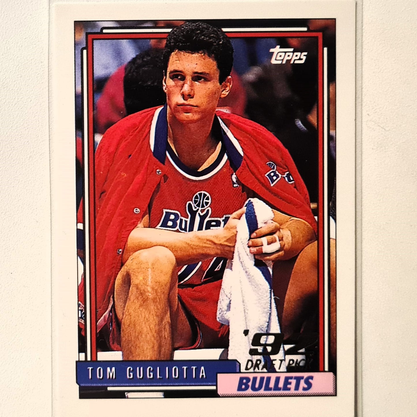 Tom Gugliotta 1993 Topps 92 draft pick Rookie RC #258 NBA Basketball Washington Bullets Excellent sleeved