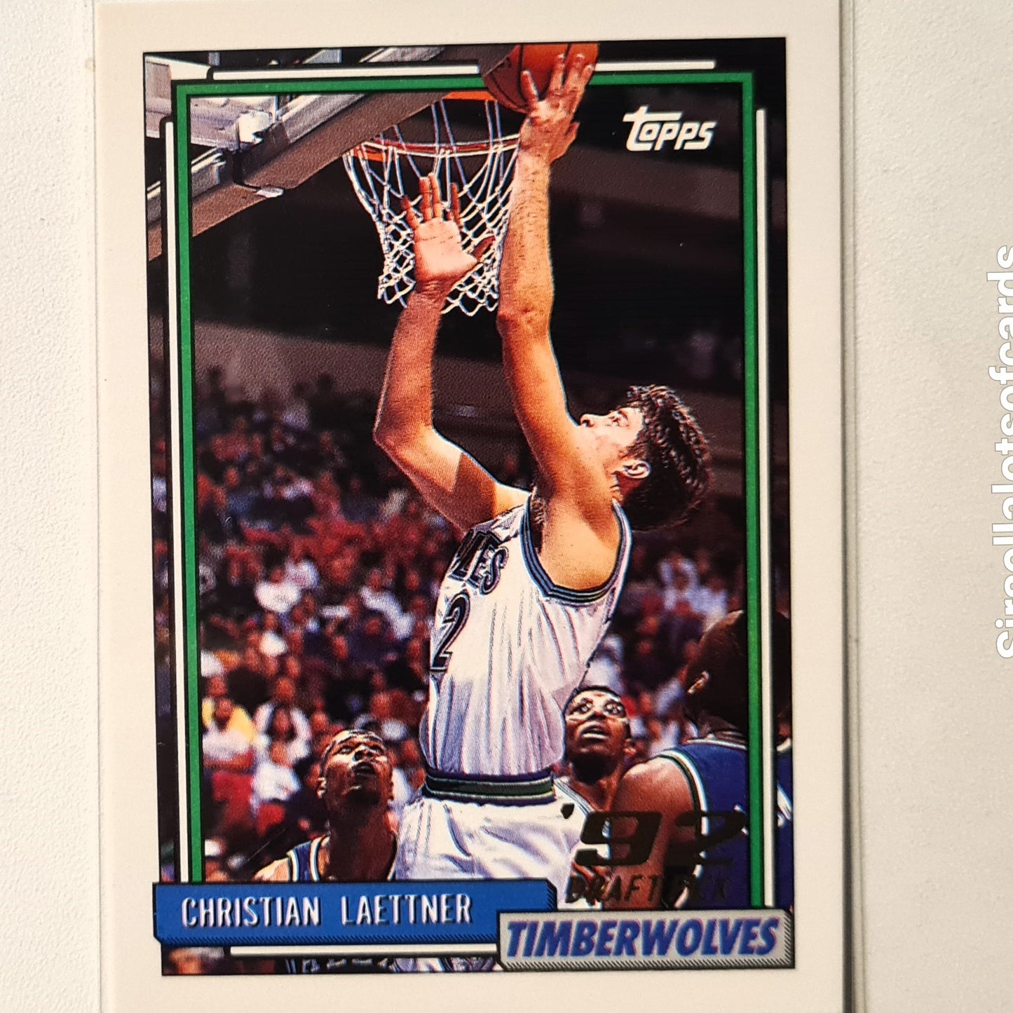 Christian Laettner 1993 Topps 92 draft pick Rookie RC #334 NBA Basketball Minnesota Timberwolves Excellent sleeved