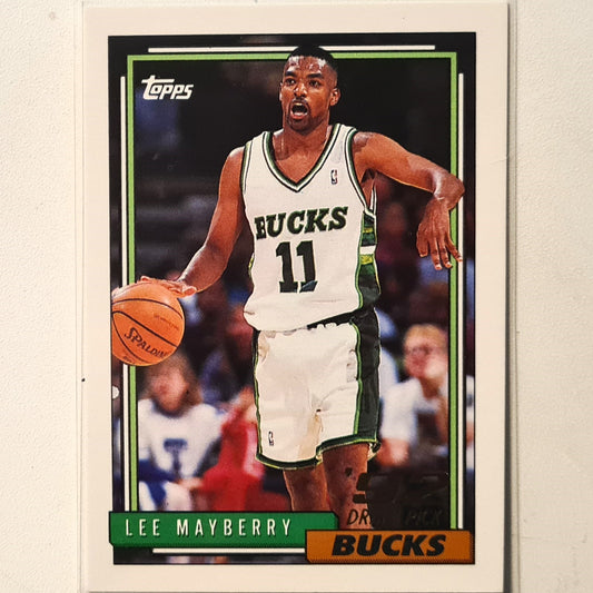 Lee Marbury 1993 Topps 92 draft pick Rookie RC #390 NBA Basketball Milwaukee Bucks Excellent sleeved