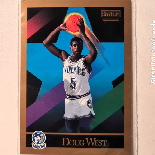 Doug West 1990 Skybox #397 NBA Basketball Minnesota Timberwolves Excellent Sleeved