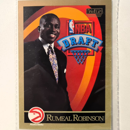 Rumeal Robinson 1990 Skybox draft Rookie RC #355 NBA Basketball Atlanta Hawks Excellent Sleeved