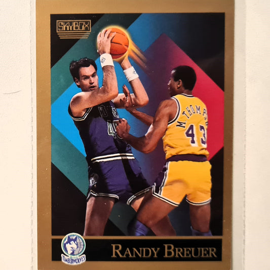 Randy Breuer 1990 Skybox #167 NBA Basketball Minnesota Timberwolves very good Sleeved