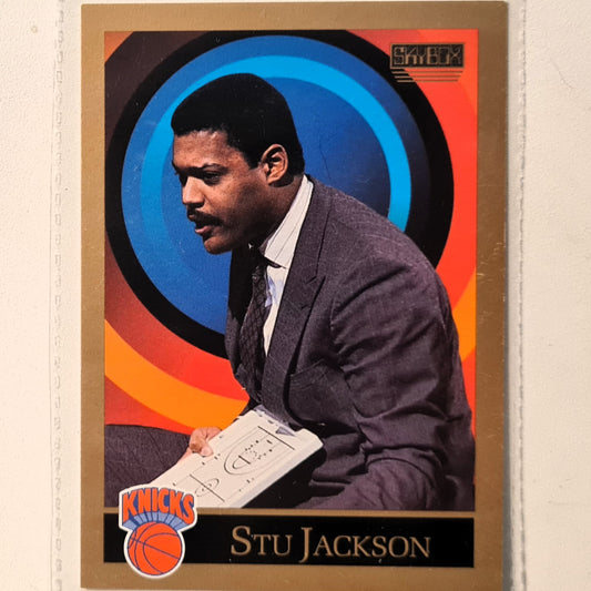 Stu Jackson 1990 Skybox #318 NBA Basketball New York Knicks very good Sleeved