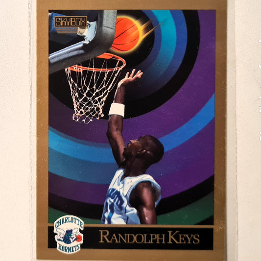 Randolph Keys 1990 Skybox #369 NBA Basketball Charlotte Hornets very good Sleeved