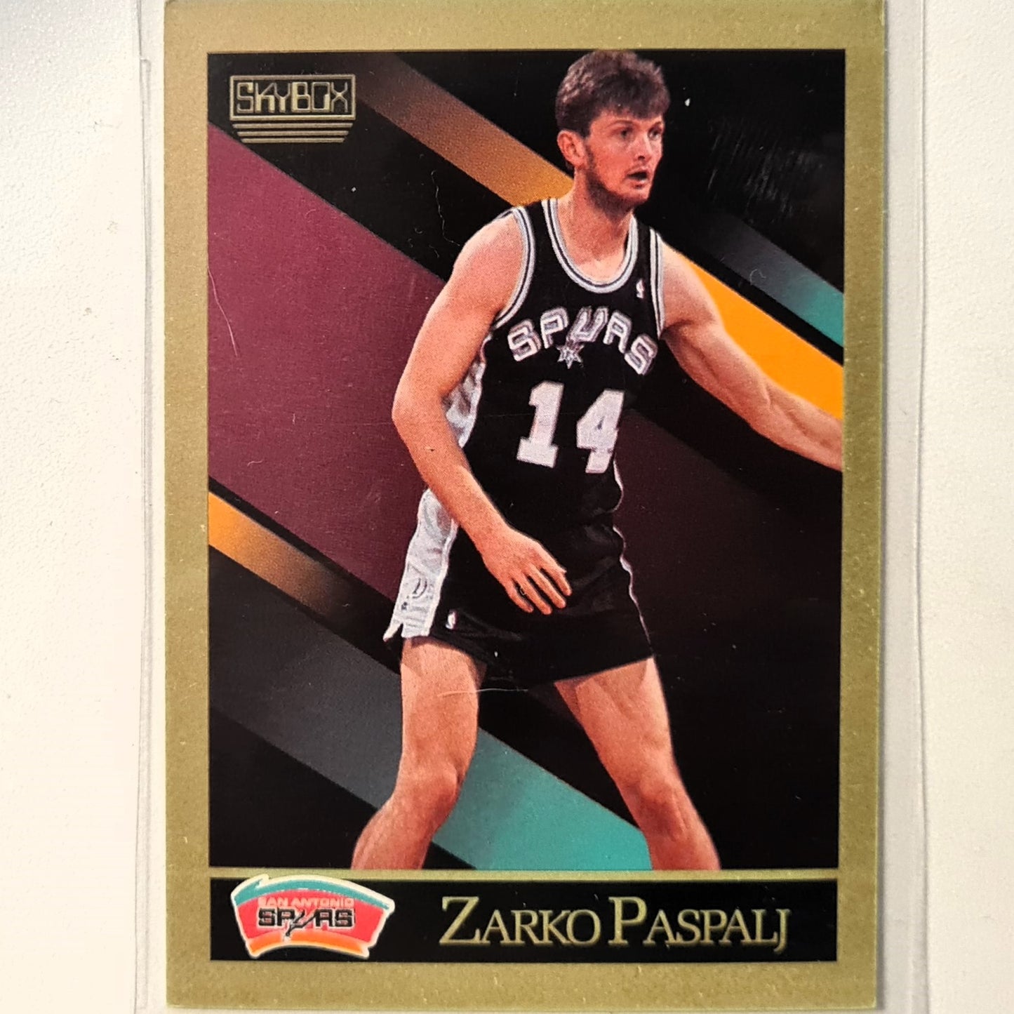 Zarko Paspalj 1990 Skybox #259 NBA Basketball San Antonio Spurs very good Sleeved