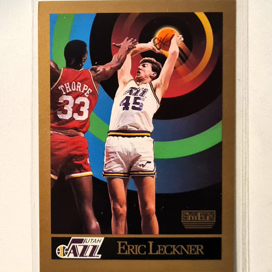 Eric Leckner 1990 Skybox #281 NBA Basketball Utah Jazz very good Sleeved