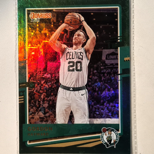 Gordon Hayward 2020-21 Panini Donruss 20-21 green holo #137 NBA Basketball Boston Celtics Excellent Sleeved