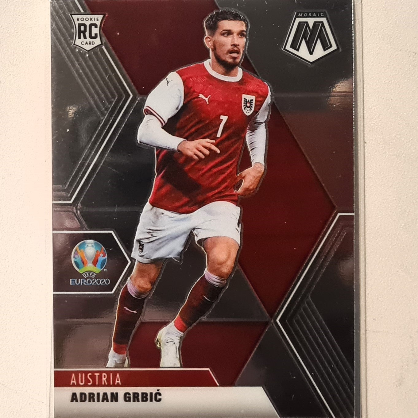 Adrian Grbic 2021 euro 2020  Panini Mosaic Rookie RC #5 Soccer football Austria Excellent sleeved