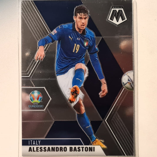 Alessandro Bastoni 2021 euro 2020  Panini Mosaic #132 Soccer football Italy Excellent sleeved