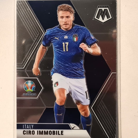 Ciro Immobile 2021 euro 2020  Panini Mosaic #138 Soccer football Italy Excellent sleeved