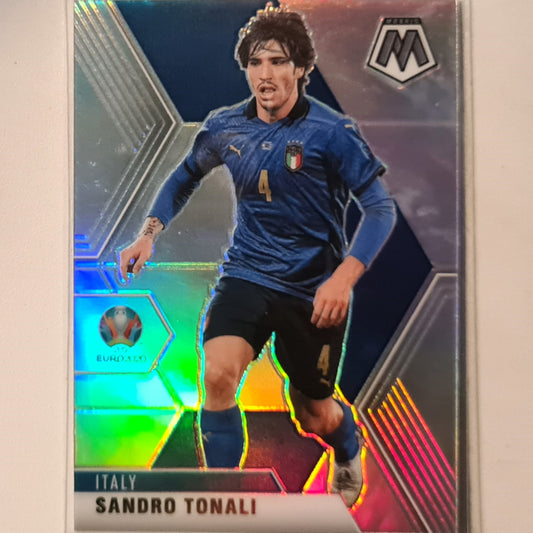 Sandro Tonali 2021 euro 2020  Panini Mosaic prizm refractor #133 Soccer football Italy Excellent sleeved