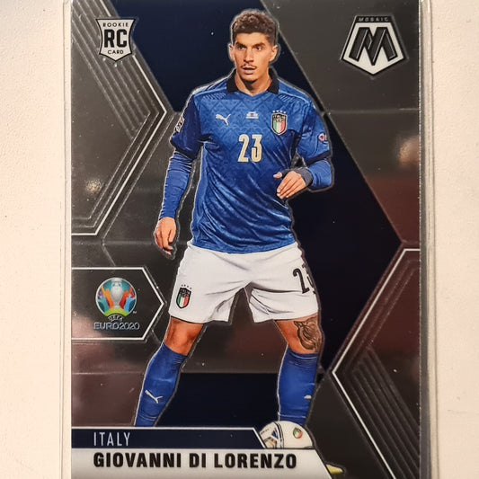 Giovanni Di Lorenzo 2021 euro 2020  Panini Mosaic Rookie RC #137 Soccer football Italy Excellent sleeved