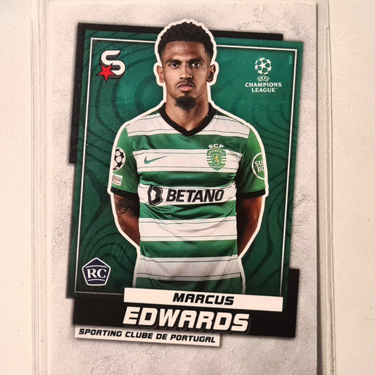 Marcus Edwards 2023 Topps Soccer Stars rookie RC #148 Soccer football Sporting Portugal Excellent sleeved