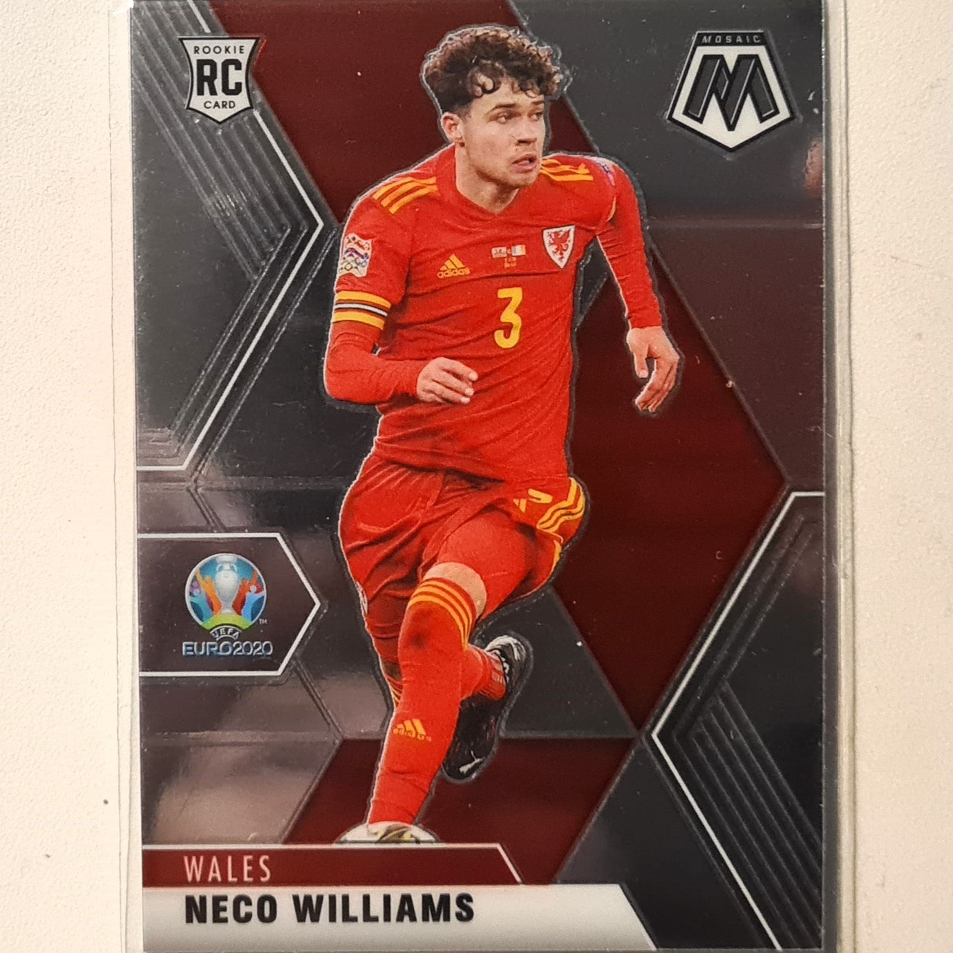 Neco Williams 2021 euro 2020 Panini Mosaic Rookie RC #196 Soccer football Wales Excellent sleeved