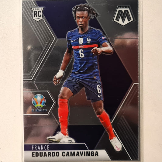 Eduardo Camavinga 2021 euro 2020 Panini Mosaic Rookie RC #111 Soccer football France Excellent sleeved