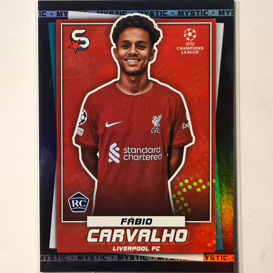 Fabio Carvalho 2023 Topps Soccer superstars Mystic Rookie RC #15 Soccer football Liverpool Excellent sleeved