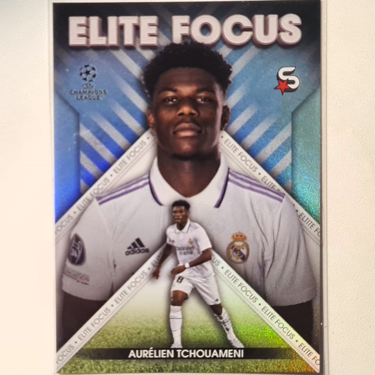 Aurelien Tchouameni  2023 Topps Soccer superstars Elite Focus EF-AT Soccer football Real Madrid Excellent sleeved