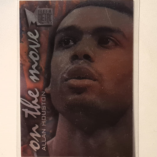 Allan Houston 1996 Fleer Metal 96-97 On the move #113 NBA Basketball New York Knicks Excellent sleeved