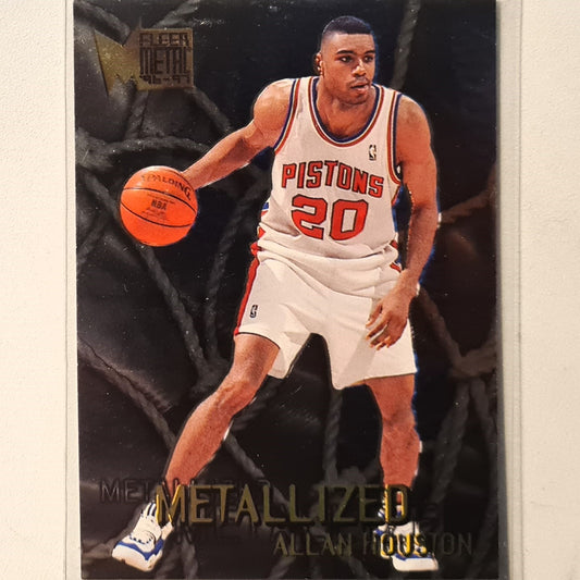 Allan Houston 1996 Fleer Metal 96-97 Metallized #126 NBA Basketball Detroit Pistons Excellent sleeved