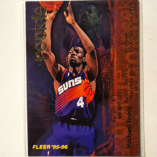 Michael Finley 1995 Fleer 95-96 Rookie RC #291 NBA Basketball Phoenix Suns Excellent sleeved