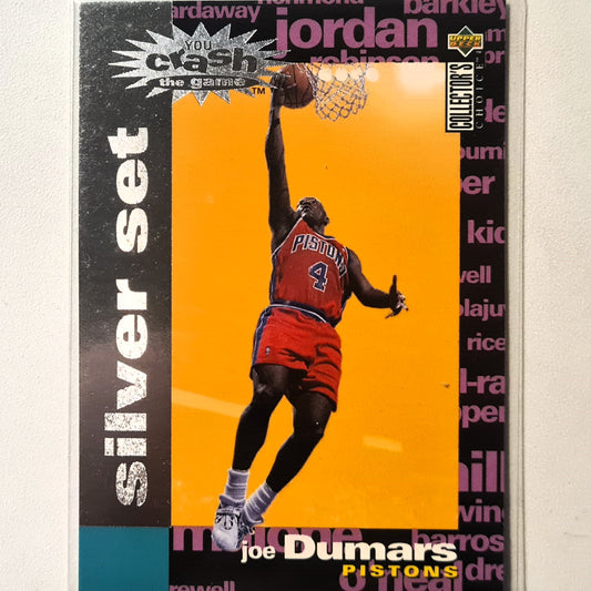 Joe Dumars 1995 Upper-Deck crash the game silver set C25 NBA Basketball Detroit Pistons superb/mint Sleeved