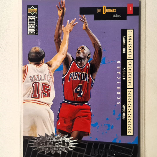 Joe Dumars 1996 Upper-Deck crash the game C8 NBA Basketball Detroit Pistons superb/mint Sleeved