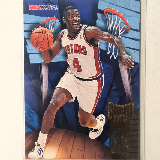 Joe Dumars 1996 Skybox NBA hoops Slamland SL13 NBA Basketball Detroit Pistons Excellent Sleeved