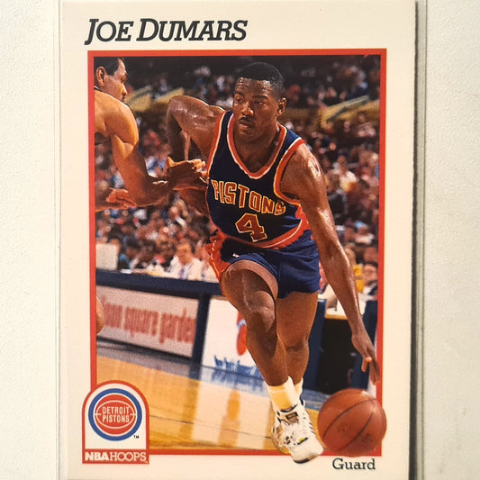 Joe Dumars 1991 NBA Hoops #60 NBA Basketball Detroit Pistons Excellent Sleeved
