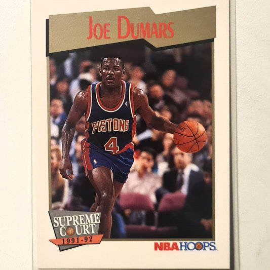 Joe Dumars 1991 NBA Hoops Supreme Court #463 NBA Basketball Detroit Pistons Excellent Sleeved