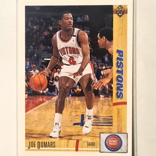 Joe Dumars 1991 NBA Upper-Deck #335 NBA Basketball Detroit Pistons Excellent Sleeved