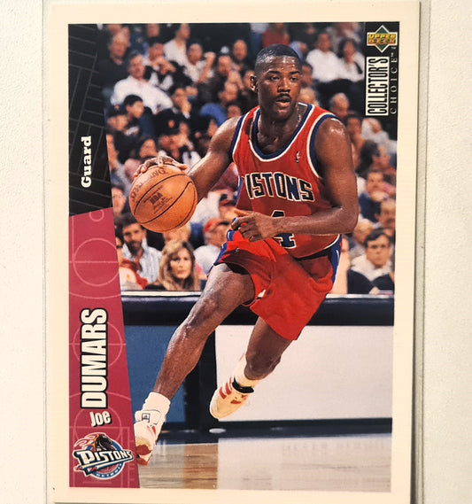 Joe Dumars 1996 Upper-Deck #47 NBA Basketball Detroit Pistons Excellent Sleeved