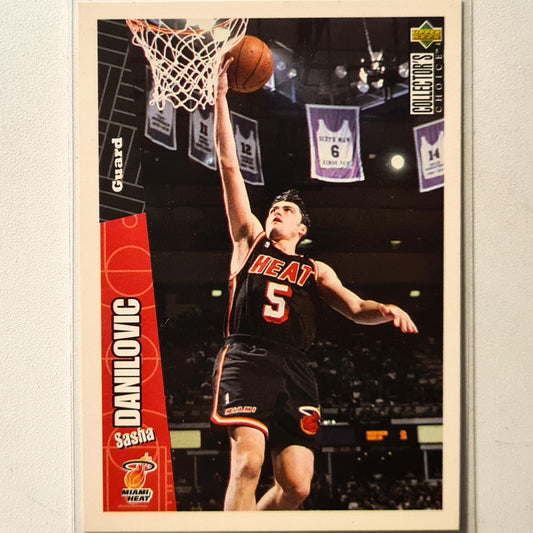 Sasha Danilovic Divac Sabonis 1996 Upper-Deck #80 NBA Basketball Miami Heat Excellent sleeved