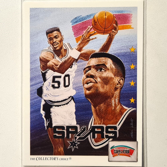 David Robinson 1991 Upper-Deck Alan Studt illustrated #94 NBA Basketball San Antonio Spurs Excellent sleeved