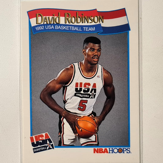 David Robinson 1991 NBA Hoops USA Basketball #583 NBA Basketball San Antonio Spurs Excellent sleeved