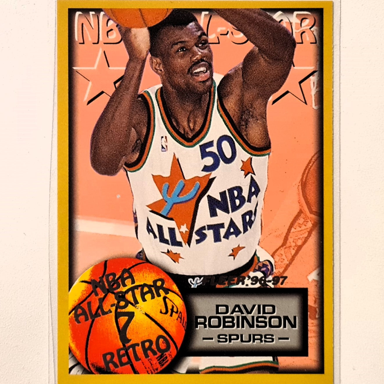 David Robinson 1997 Fleer NBA All-Star 7 Retro 96-97 #286 NBA Basketball San Antonio Spurs Excellent sleeved