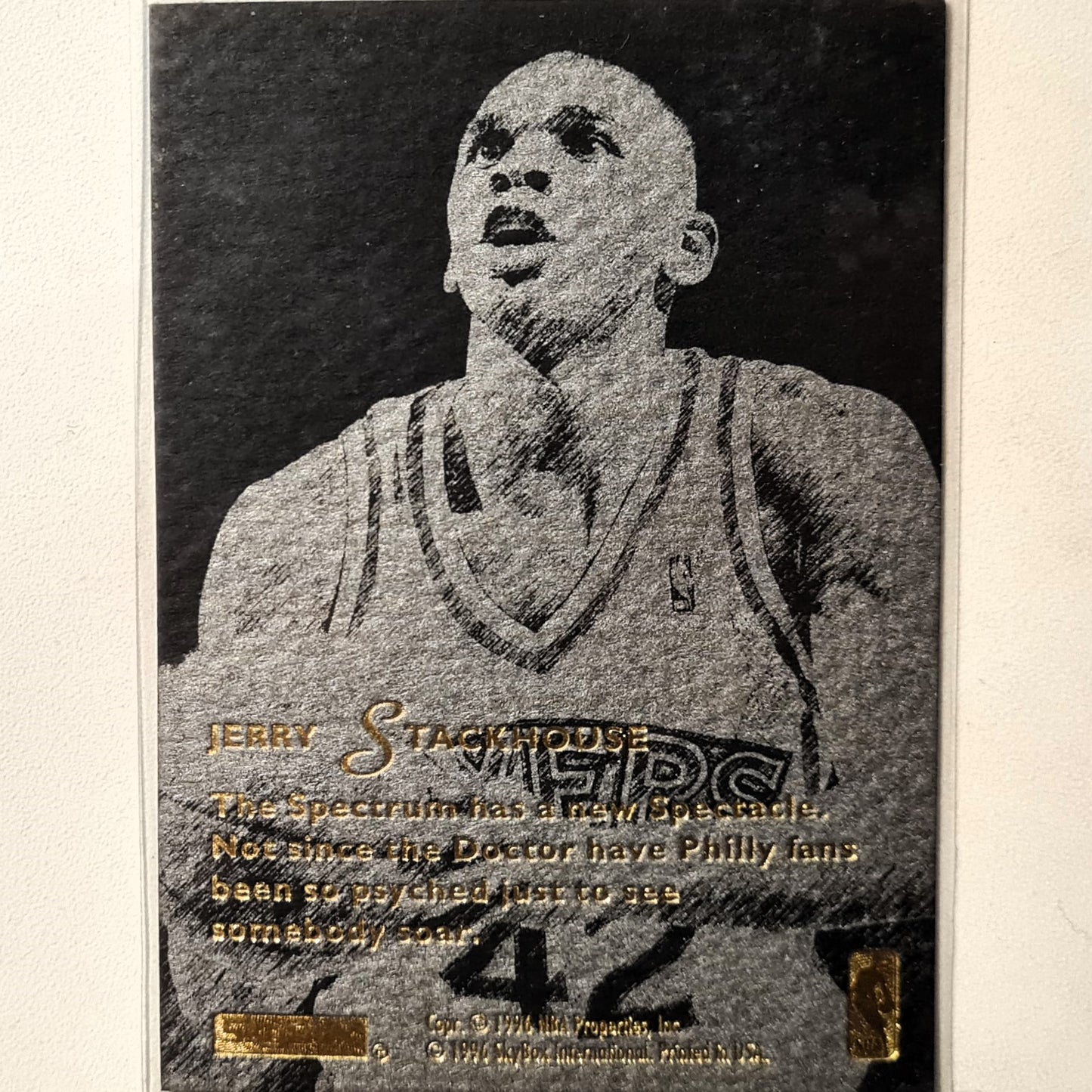 Jerry Stackhouse 1996 Skybox E-XL Rookie RC  Natural Born Thrillers NBA Basketball Philadelphia 76ers Excellent sleeved